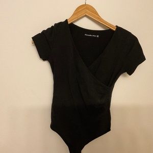 Criss Cross XS Black Bodysuit
